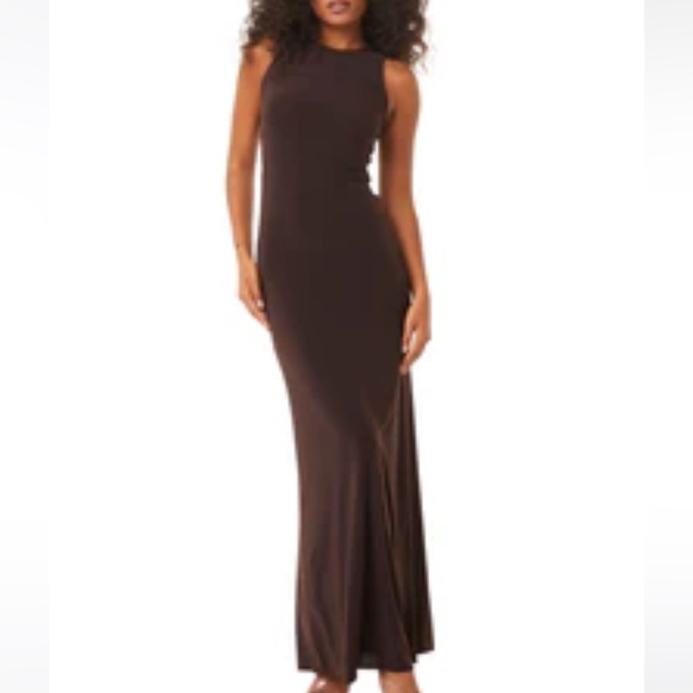 MISA Parg Dress in Espresso